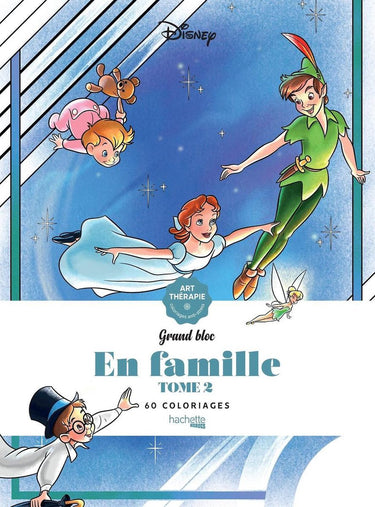 Hachette grands blocs disney en famille tome 2 - kleurboek voor volwassenen