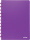Atoma - trendy schrift - a4 - 144 bladzijden - commercieel geruit - transparant paars