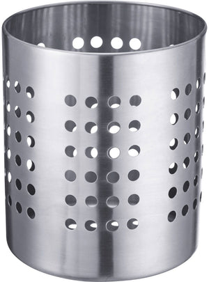 Westmark bestek- keukengereihouder, rond, diameter: 12 cm, hoogte: 13,5 cm, roestvrij staal, zilver, 69022211