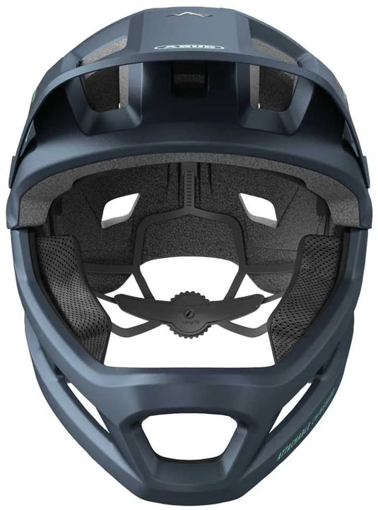 Abus mtb-helm youdrop ff - fullface-helm voor kinderen en jongeren - voor beginners in de mountainbikesport - met afneembare kinbescherming - blauw, maat s
