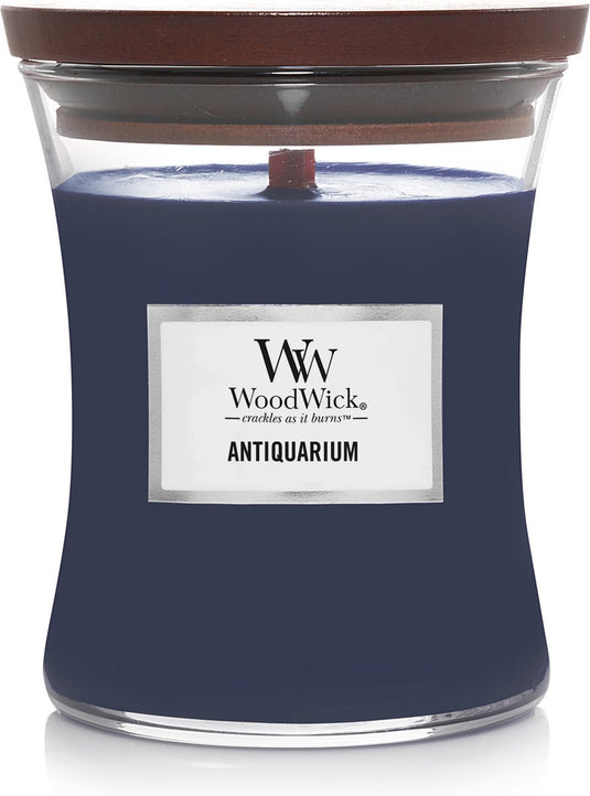 Woodwick hourglass medium geurkaars - antiquarium - 60 branduren