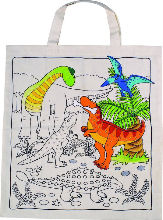 Goki katoenen draagtas-dinosaurus