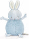 Bunnies by the bay roly-poly konijn - knuffeldier - knuffel voor kinderen - geborduurde details - 13 cm - blauw