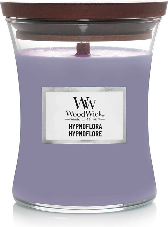 Woodwick hourglass medium geurkaars - hypnoflora - 60 branduren