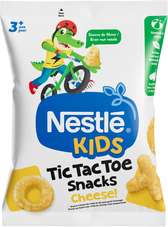 Nestlé kids tic tac toe snacks cheese - peuter snack - 3+ jaar - 6 x 42g