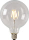 Lucide g95 class b - filament lamp - ø 9,5 cm - led dimbaar - e27 - 1x7w 2700k - transparant