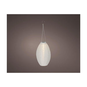 Lumineo solar lantaarn wit nylon ø22xh33cm