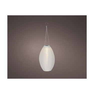 Lumineo solar lantaarn wit nylon ã˜22xh33cm