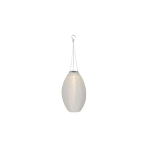 Lumineo solar lantaarn wit nylon ø22xh33cm