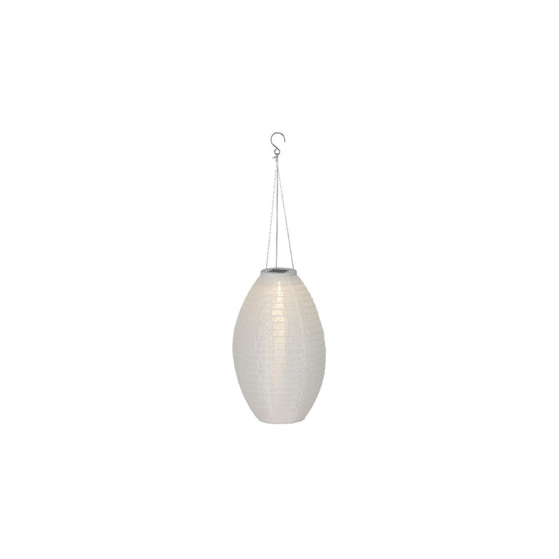 Chargez l'image dans la visionneuse de la galerie, Lumineo solar lantaarn wit nylon ã˜22xh33cm
