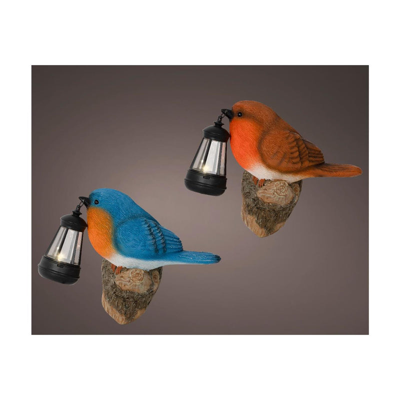 Afbeelding laden in galerijviewer, Lumineo solar vogel polyresin 19,5x9x15cm 2 assorti
