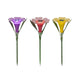 Lumineo solar steeklamp bloem plastic ã˜10xh30cm 3 assorti