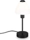 Briloner - manino - tafellamp - 40 w - ip20 - zwart - metaal-glas - excl. 1x e14 - ø 10 cm