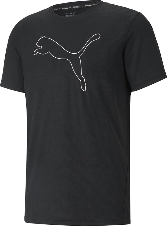 Puma performance cat tee m heren sportshirt - zwart - maat xxl
