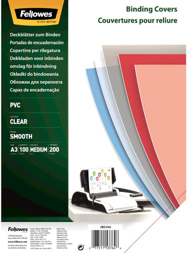 Fellowes inbindkaft 53764 transparant pvc (polyvinylchloride)