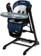 Indigo black serie - kinderstoel en babyschommel - zwart frame - 2 in 1 - pcv bekleding