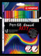 Stabilo pen 68 brush - viltstift - arty - set met 18 stuks