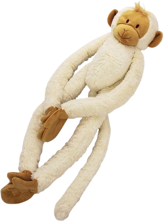 Happy horse hangende aap knuffel 45cm - wit - baby knuffel
