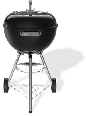 Weber bar-b kettle - ø 47 cm grillrooster - houtskoolbarbecue - zwart - asopvangschaal - 2 duurzame weersbestendige wielen - dekselthermometer - 2 gereedschapshaken - kras- en roestbestendig