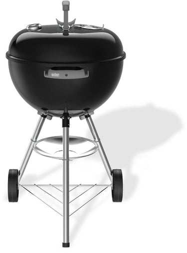 Weber bar-b kettle - ø 47 cm grillrooster - houtskoolbarbecue - zwart - asopvangschaal - 2 duurzame weersbestendige wielen - dekselthermometer - 2 gereedschapshaken - kras- en roestbestendig