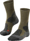 Falke tk1 anti-blaar dik wol functioneel materiaal wandelsokken heren groen - maat 42-43