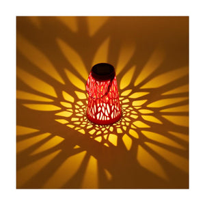 Lumineo solar lantaarn plastic ø11,5xh18cm 2 assorti