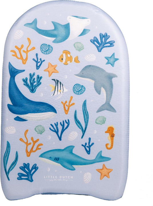 Rubo toys little dutch - kickboard - oceaandromen blauw