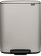 Brabantia bo prullenbak - 60 liter - 1 vak - soft grey