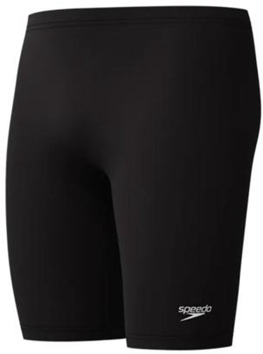 Speedo endurance+ logo jammer heren - strakke zwembroek heren - chloorbestendige zwembroek mannen - kleurvaste sportzwembroek heren - zwart wit - xs