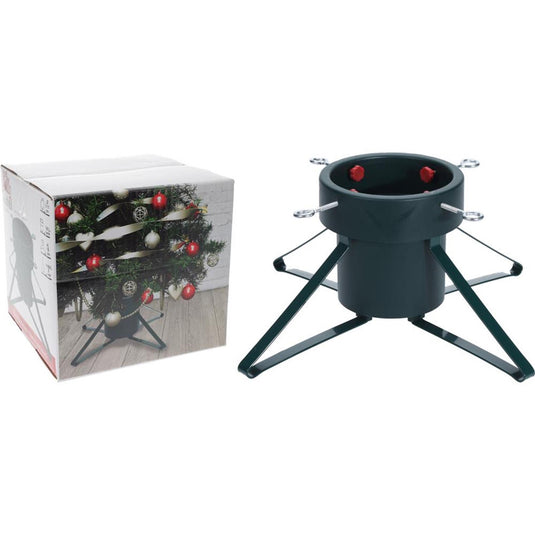 Home styling kerstboomstandaard large groen metaal voor bomen tot 2,5 meter