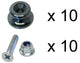 Valeryd rundknopf round button 10pcs. f. cover net