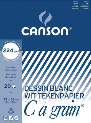 Canson tekenblok c à grain 224 g m² formaat 27 x 36 cm