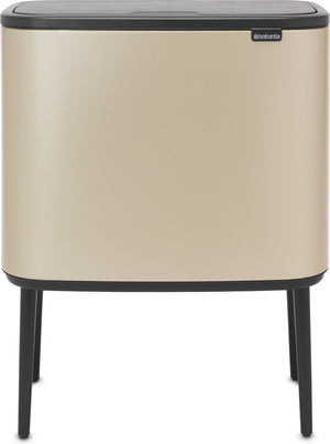 Brabantia bo touch bin prullenbak - 36 liter - 1 vak - metallic gold
