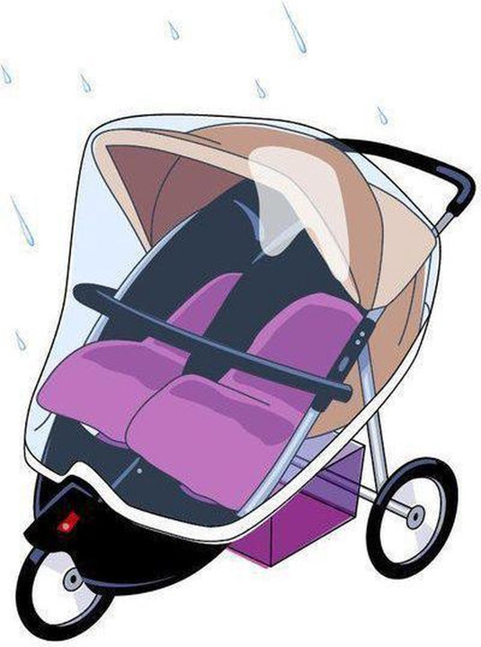 Titanium baby babsana regenhoes voor duo-rider - transparant