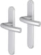 Impresso deurkruk - burton - voor binnen - ovaal deurschild - aluminium - 2 stuks