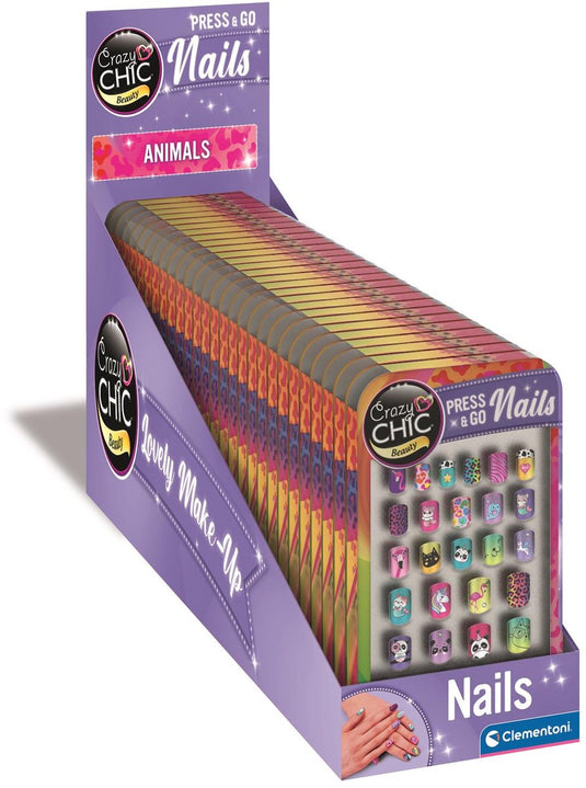 Clementoni crazy chic press go nagels - dieren