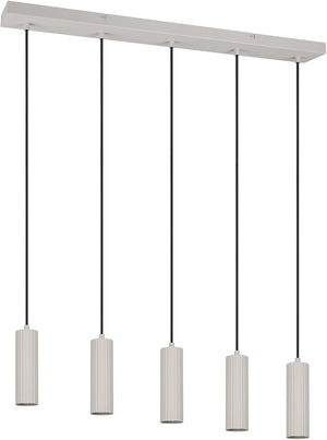 Trio soka - hanglamp - grijs warm - excl. 5x gu10 5 w - plafondbevestiging - in hoogte verstelbaar
