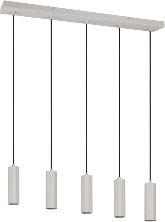 Trio soka - hanglamp - grijs warm - excl. 5x gu10 5 w - plafondbevestiging - in hoogte verstelbaar