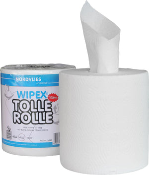 Nordvlies putzpapier wipex tolle rolle towel white 100m wipex great roller