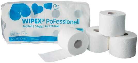 Nordvlies wc-papier wipex pofessionell wipex toilet paper 3-laye packg.a.72 pcs.