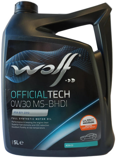 Wolf motorolie officialtech ms-bhdi motoroil 0w30 5l off.tech ms-bhdi