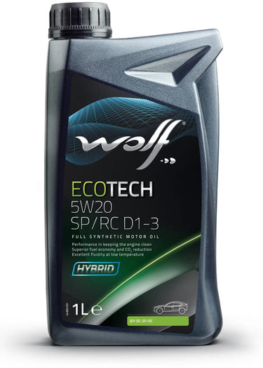 Wolf motorolie ecotech sp rc d1-3 motoroil 5w20 1l ecotech sp rc d1-3