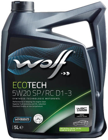 Wolf motoröl ecotech sp rc d1-3 motoroil 5w20 5l ecotech sp rc d1-3