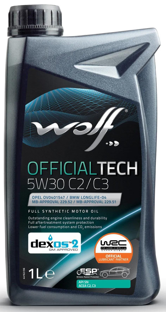 Wolf motoröl officialtech c2 c3 motoroil 5w30 1l officialtech c2 c3