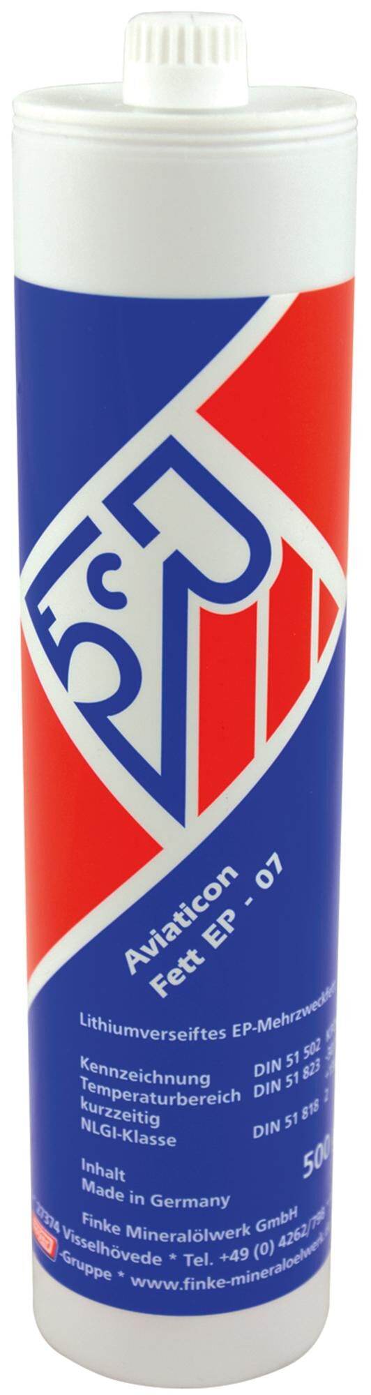 Finke universeelvet aviaticon ep-07 grease aviaticon ep 07 500 gr. cartridge