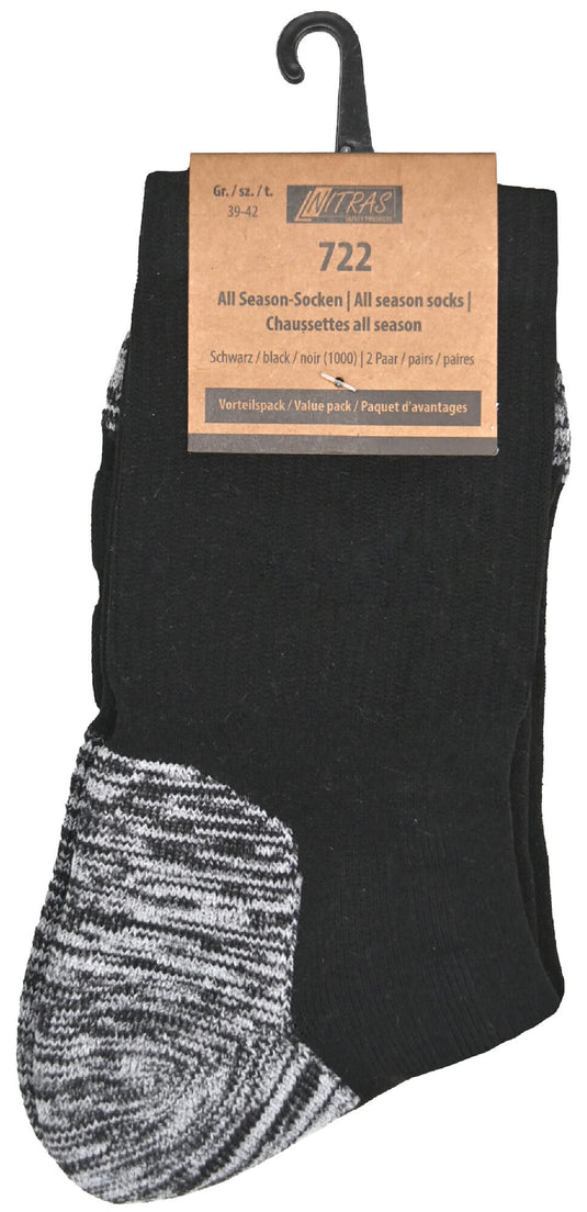 Nitras safety sokken all season alls. socks sw gr. 35-38 nitras 1pk with 2 pairs