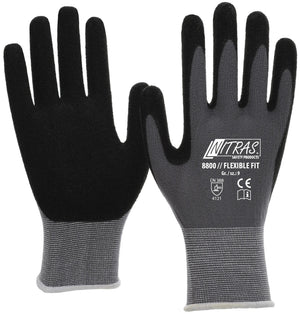 Nitras safety flexibele werkhandschoen flexible fit glove size 11 knit gray sw flexible fit