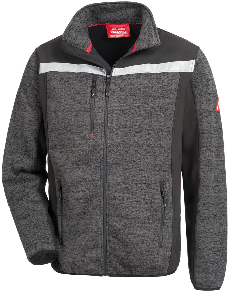 Load image into Gallery viewer, Nitras safety softshelljacke motion tex plus 7192 knitted softshell jacket. motion tex plus black
