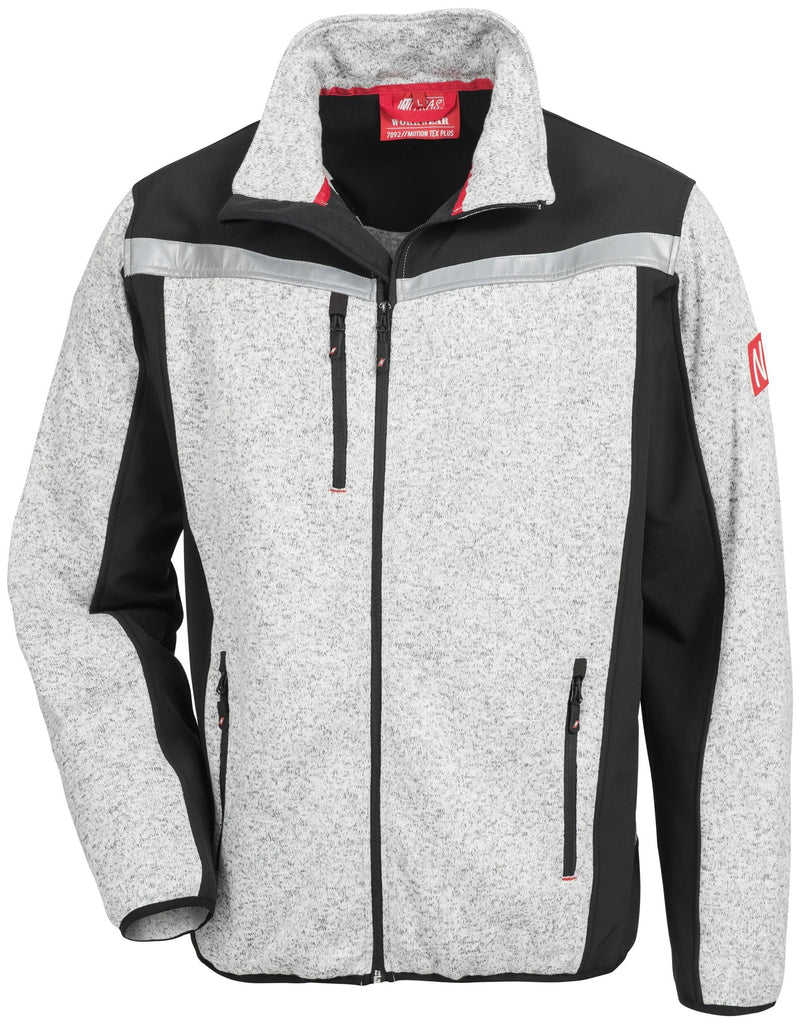Load image into Gallery viewer, Nitras safety softshelljacke motion tex plus 7192 knitted softshell jacket. motion tex plus gray
