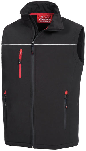 Nitras safety softshell vest motion tex light softshell vest gr. l motion tex light black
